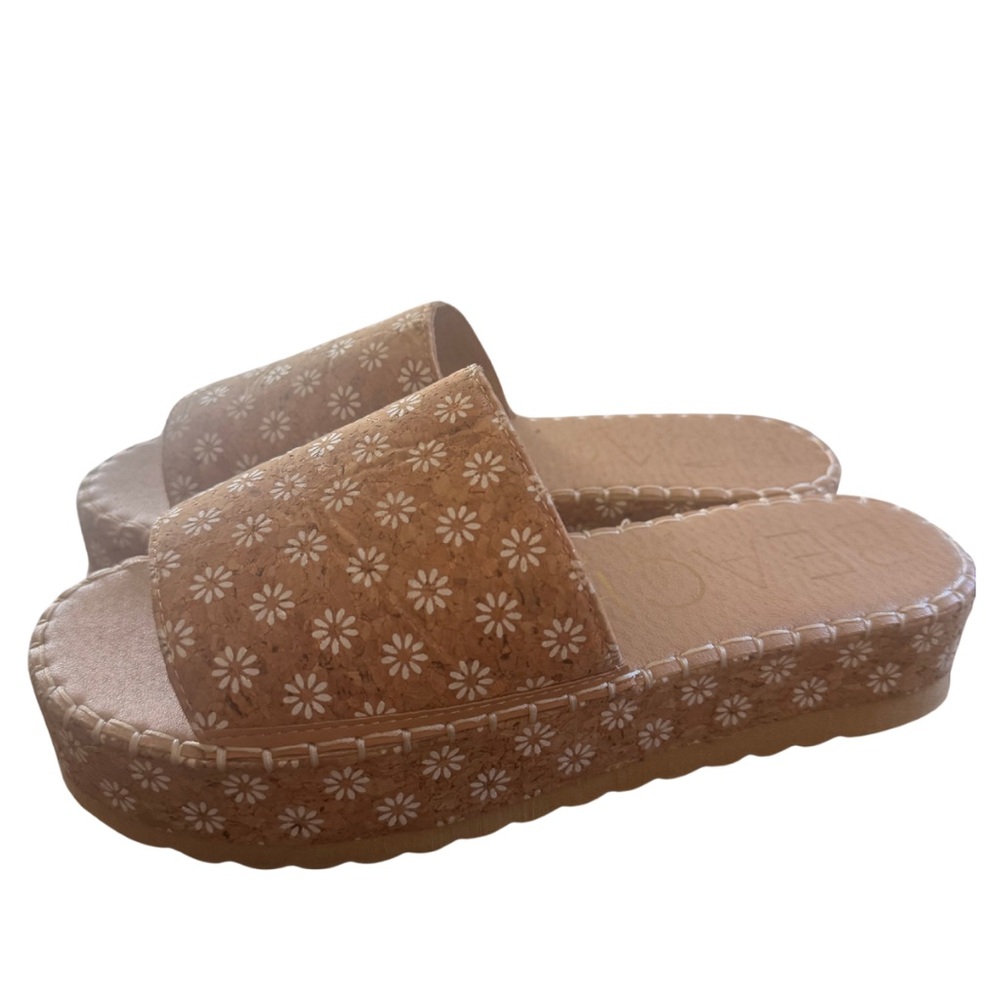Daisy Cork Platform Sandals with Textured Sole
